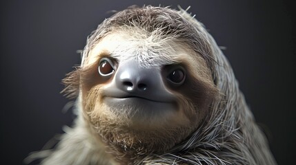Three-toed sloth face