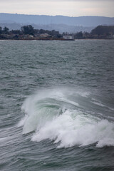 Wave crashing against Santa Cruz coast