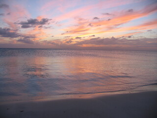 Tropical sunset over the sea