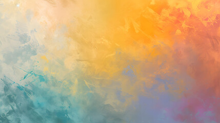 Painting of a Vibrant Multicolored Sky With Clouds