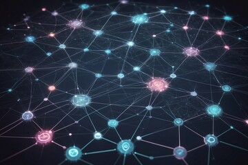 background with network ,Synergistic Connections: 3D Network of Business Relations