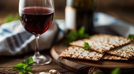 Jews share the Jewish holiday of Passover matzo along with kosher red wine