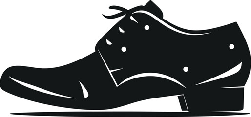Classic Black Tap Dancing Shoes Illustration for Rhythm Enthusiasts