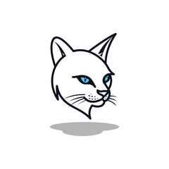 Cat Head Logo Vector Design