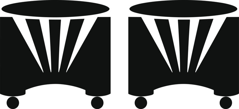 Dual Conga Drums Icon for Afro-Cuban Music Representation