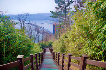 Coastal Gateway: Stairway Overlooking Imwon Port