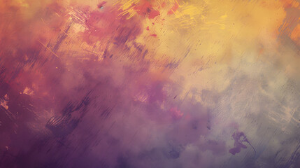 Abstract Painting of Yellow and Purple Colors