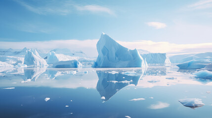 Fototapeta na wymiar shot of icebergs in glacier