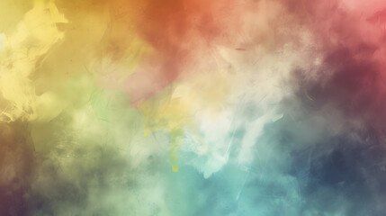 Multicolored Smoke Cloud Enveloping the Scene