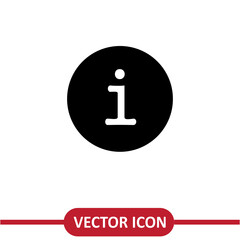  Info Sign. Symbol for Design and Communication Websites, on white background..eps