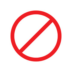 Not Allowed Icon, stop simbol simple illustration on white background..eps