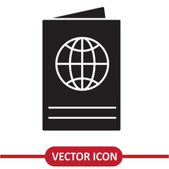 Passport Icon Vector, flat trendy style illustration on white background..eps
