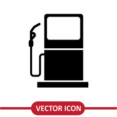 Petrol Station Icon. Refill Fuel simple flat vector illustration on white background..eps