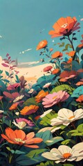 Obraz na płótnie Canvas Flower garden 
