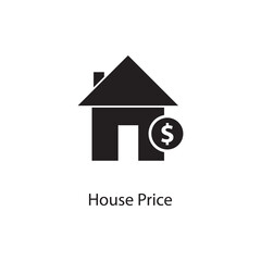 House Price creative icon. real estate simple flat illustration on white background..eps