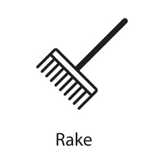 Rake icon vector, Creative sign rake icons for computer and mobile. on white background..eps