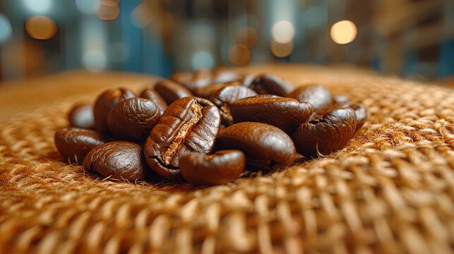 Caramelbonded grain dark and shiny coffee beam with caramel notes adding sweetne