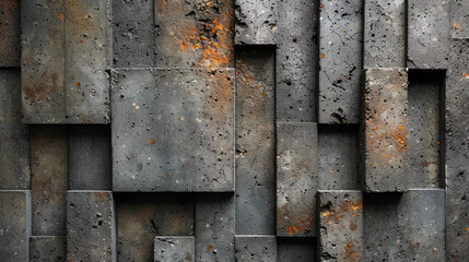 Concrete with interspersed metal particles, creating the shine and the effect of industrialit