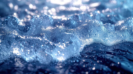 Foam with shades of ice texture with shades and brilliance resembling an ice surfa