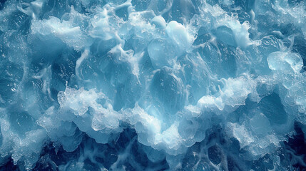 Fototapeta na wymiar Ice with shades of blue ice texture with saturated shades of blue, creating a feeling of depth of ic