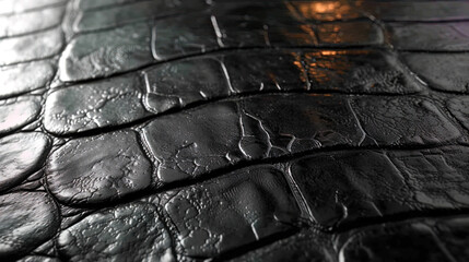Laminate with an effect under the skin of an alligator, giving the surface an elegant and luxurious appeara