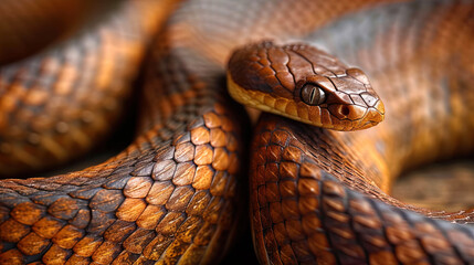 Obraz premium Laminate with a texture under the skin of a snake that gives the surface an exotic and stylish l