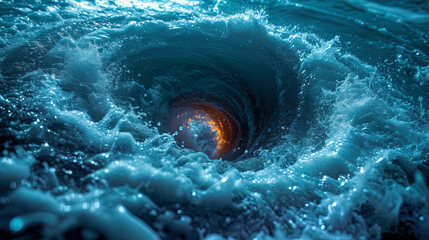 Law streams creating spectacular whirlpools and curls in different directi