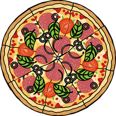 ピザ（pizza）(PNG)