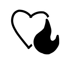 ikon garis jantung / Love Paket piktogram sederhana. Ilustrasi vektor stroke pada latar belakang putih. Modern ikon gaya garis besar koleksi.