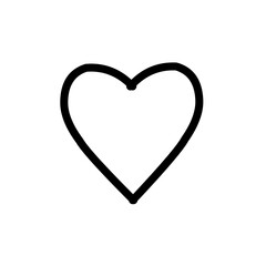 ikon garis jantung / Love Paket piktogram sederhana. Ilustrasi vektor stroke pada latar belakang putih. Modern ikon gaya garis besar koleksi.