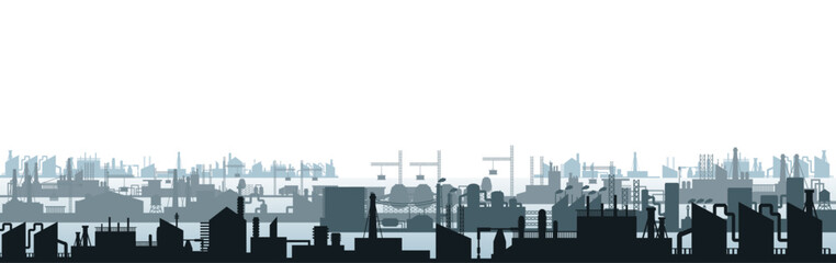 Industrial area cityscape background illustration material