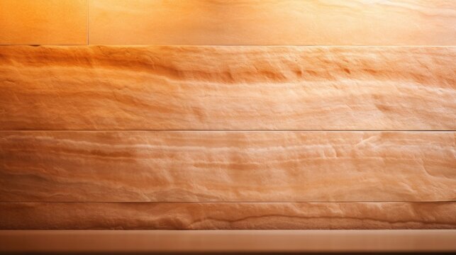Closeup of a wall made from rammed earth, showcasing its unique earthy color palette and energy efficiency.