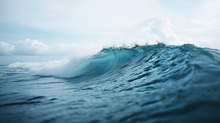 a sea wave comes