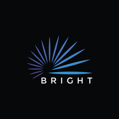 Light logo with abstract and simple design for brand identity