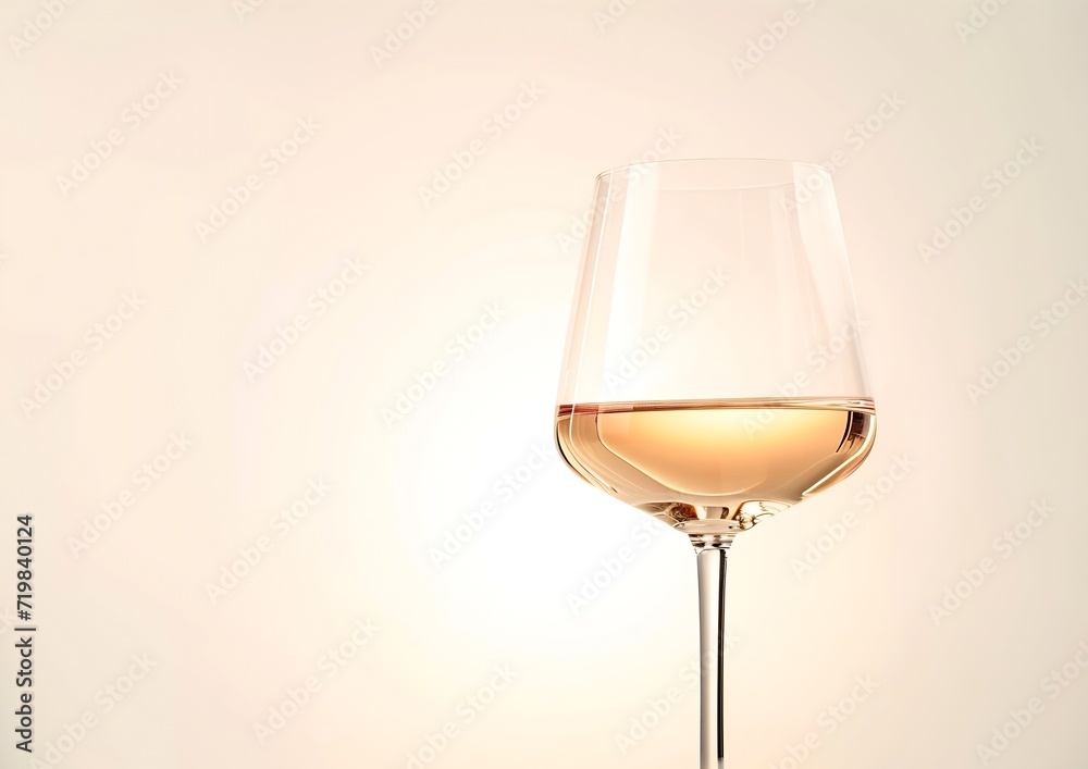 Poster beautiful large wine lamp isolated on a white background. transparent wine glass on a white backgrou