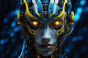 portrait of a girl robot