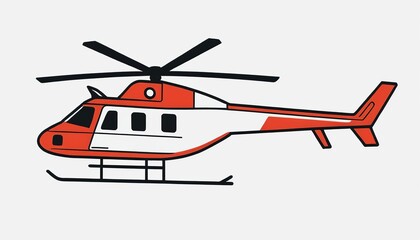 Editable Firefighting Helicopter Icon in Two-Tone Vector Design