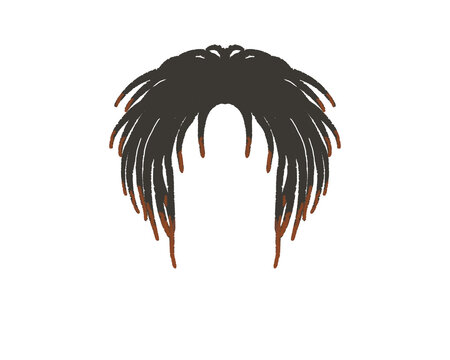 dreadlock hair cream black wigs without face 