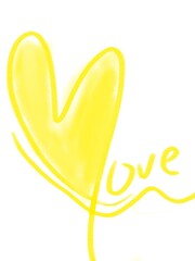 Love illustration. Heart shape illustration. Minimal style. Happy Valentines day, Mothers day, birthday concept.