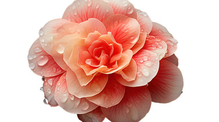 Begonia flower isolated on a transparent background