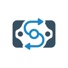 money flow icon vector illustration