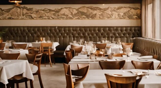 Magnificent dining table restaurant interior Design