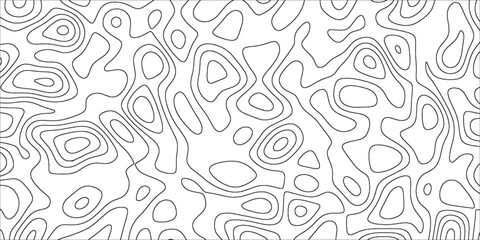 Obraz premium Topographic map background with geographic line map with elevation assignments.Modern design with White topographic wavy pattern design. Paper Texture Imitation of a Geographical map shades .