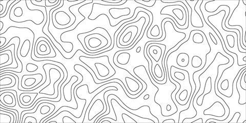 Topographic map background with geographic line map with elevation assignments.Modern design with White topographic wavy pattern design. Paper Texture Imitation of a Geographical map shades .