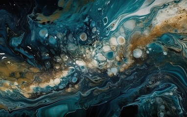 Ocean wavy abstract background,created with Generative AI tecnology.