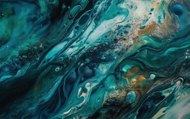 Ocean wavy abstract background,created with Generative AI tecnology.