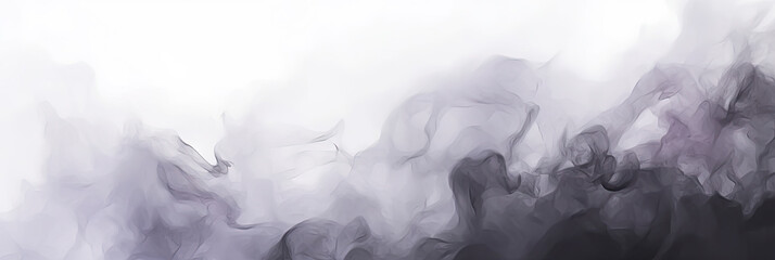 black smoke on bwhite background, black watercolor waves, streaks and spots of paint and ink on a white background, smoke overlay layer - obrazy, fototapety, plakaty