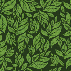 Fototapeta premium seamless pattern with leaves
