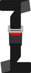 Seatbelt Letter Alphabet Vector I