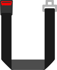 Seatbelt Letter Alphabet Vector U